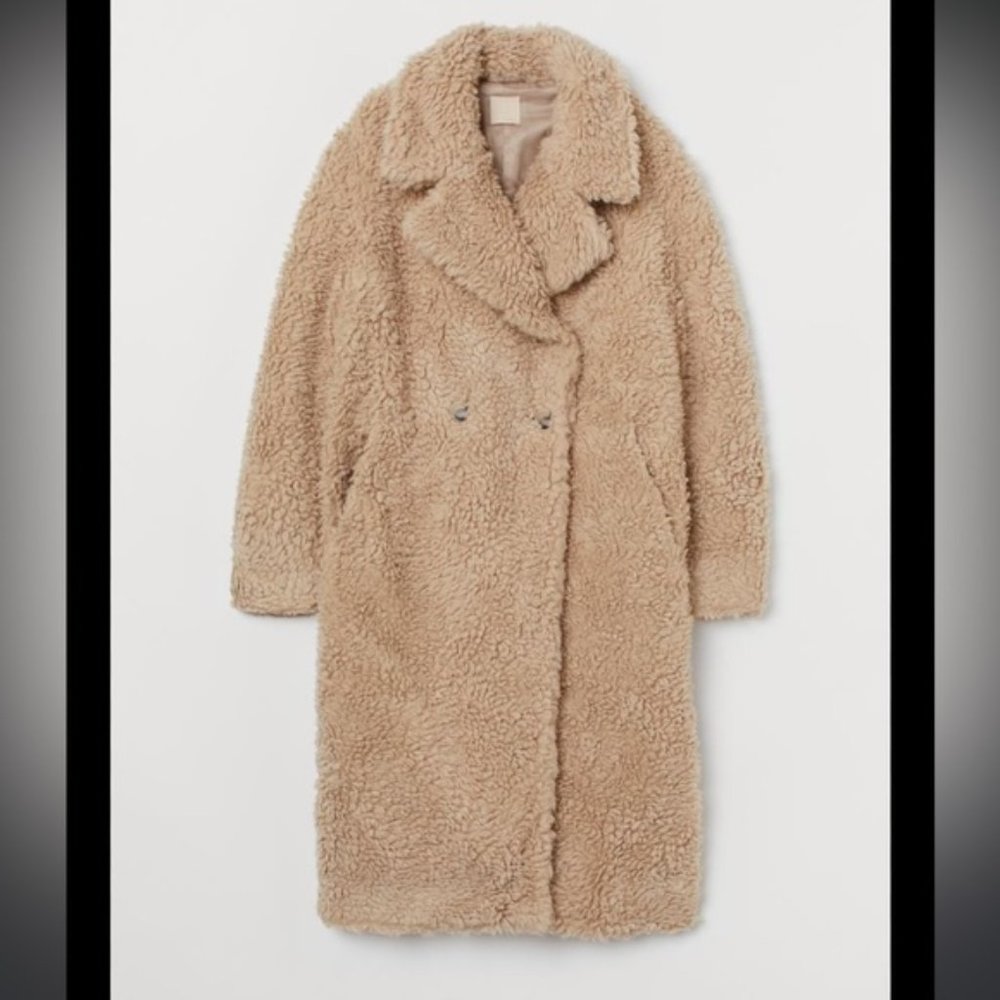 NWT H&M Teddy Dress coat